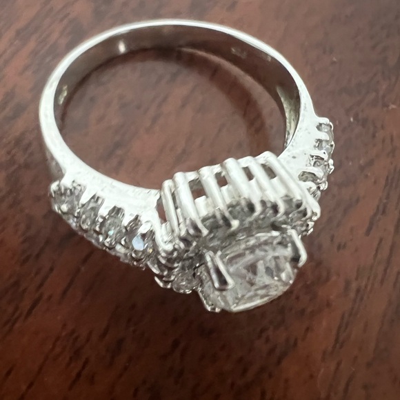 Sterling Silver Ring With Clean Stone .925 Signed NC Women Size 10 Oval - Picture 16 of 16